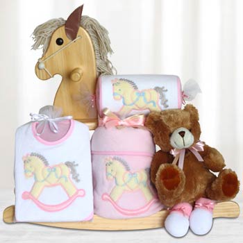 Baby Girl Rocking Horse Gift