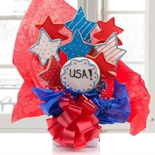 Patriotic Cookie Bouquet