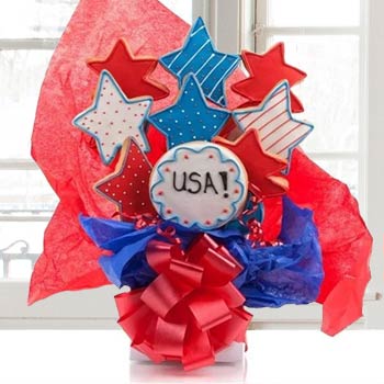 Patriotic Cookie Bouquet