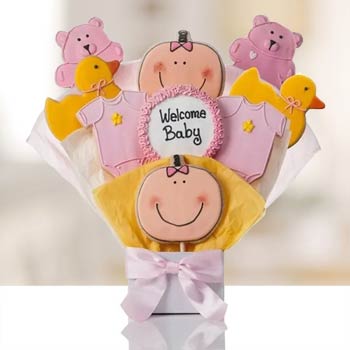 Baby Girl Cookie Bouquet