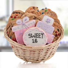 Sweet Sixteen Birthday Cookie Basket