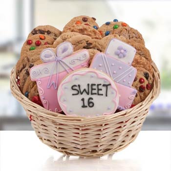 Sweet Sixteen Birthday Cookie Basket