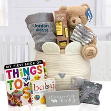 Teddy Bear Rope Basket for New Baby
