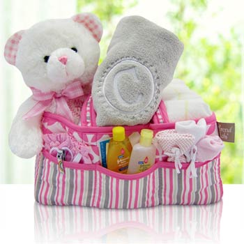 Baby Girl Diaper Caddy