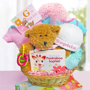 Newborn Girl Personalized Basket