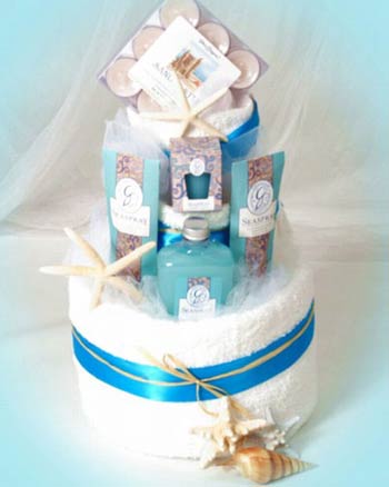 Beach Spa Towel Cake Gift