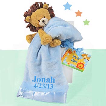 Personalized Boy Lion Gift Box