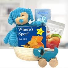Personalized Puppy Basket for Baby