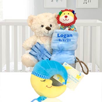 Lullaby Baby Boy Basket