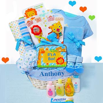 Baby Boy Jungle Gift Basket