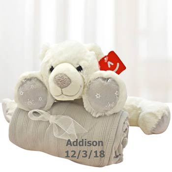 Personalized Polar Bear Gift Blanket