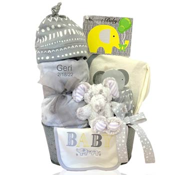Elegant Baby Gift Basket