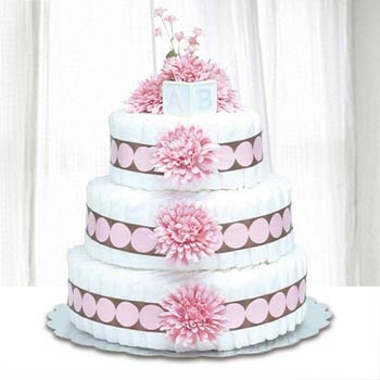 Bloomers Baby Modern Girl Diaper Cake