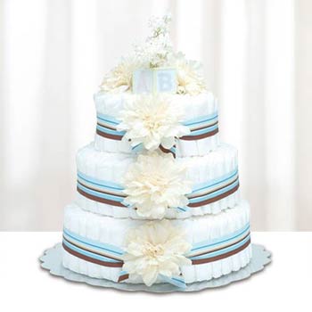 Bloomers Baby Modern Boy Diaper Cake