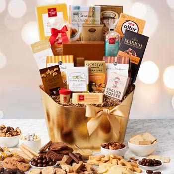 Elegant Gourmet Holiday Basket