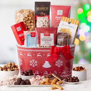 Festive Christmas Holiday Basket