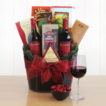 Corporate Christmas Wine Gift Basket