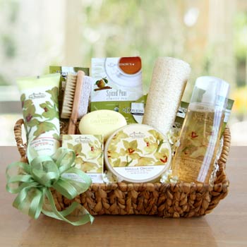 Vanilla Orchid Spa Gift Basket