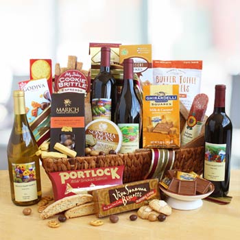 Office Party Wine Gift Basket