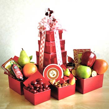 Valentines Day Fruit Tower