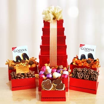 Godiva Happy Holiday Gift Tower