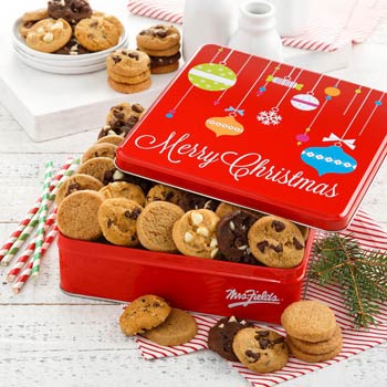 Mrs. Fields Merry Christmas Cookie Tin