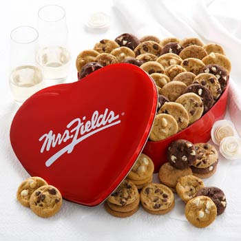 Mrs. Fields Heart Cookie Tin