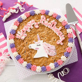 Mrs. Fields Unicorn Birthday Cookie Cake