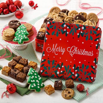 Mrs. Fields Merry Christmas Cookie Tin