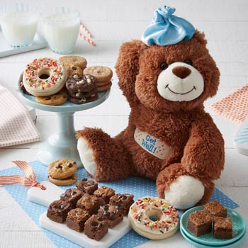Get Well Soon Cookies & Bear Gift