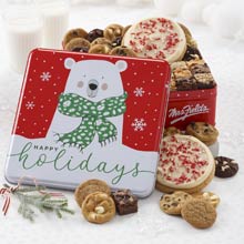 Mrs. Fields Happy Holidays Cookie Tin