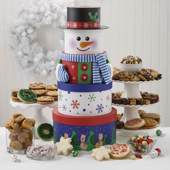 Mrs. Fields Happy Holiday Snowman Tower