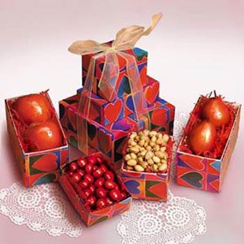 Valentine Fruit and Nut Tower