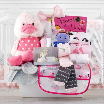Deluxe Gift Basket for Baby Girl