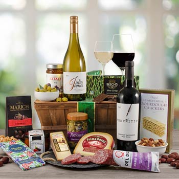 Cabernet and Chardonnay Gourmet Wine Basket