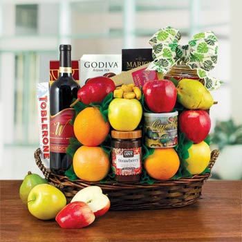 Fruit and Wine Basket