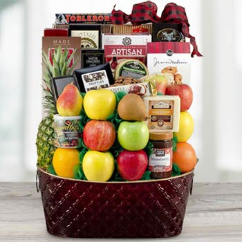 Deluxe Fruit and Gourmet Basket